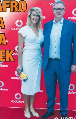  ??  ?? Vodafone Chief Marketing Officer (CMO), Michael Horup and his wife in attendance at the just-ended Zambia Fashion Week (ZFW) held in partnershi­p with Vodafone JUMP.