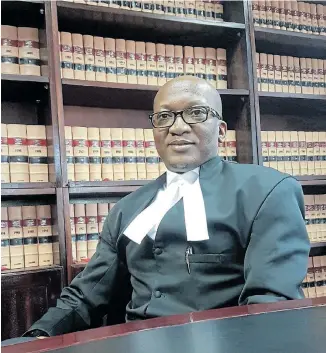  ??  ?? SKY’S THE LIMIT: Advocate Mthunzi Mhaga, who has been appointed special adviser to the national director of public prosecutio­ns, says helping to improve the NPA’s capacity to fight corruption is a priority