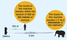  ??  ?? The elephant avoid unbearable noise and elephants leave the area believing that it is not a place for them to roam on.