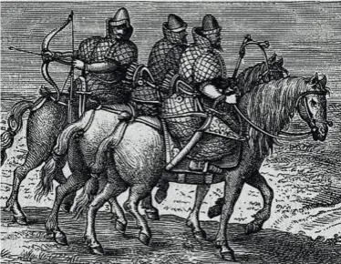  ??  ?? BELOW: Muscovite horsemen fought in the style of Tatars with short spears, sabres and bows