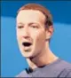  ?? REUTERS FILE ?? Facebook chief executive Mark Zuckerberg.