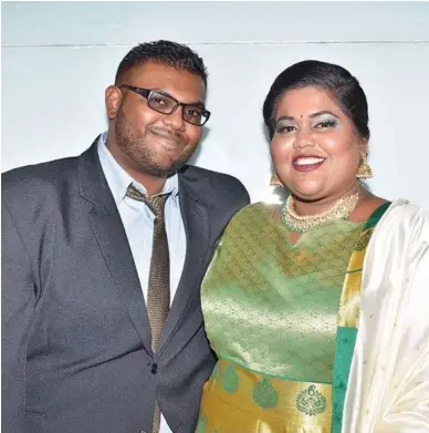  ??  ?? Former Fiji Airways engineer Shivnal Swamy and his wife Indrani Krishna-Swamy.
