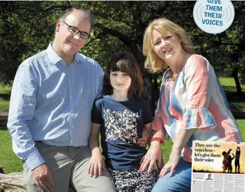  ??  ?? FAMILY: Dave Lawlor with his wife Debbie Corr and daughter, Grace. Photo: Tony Gavin. Right: Brendan O’Connor’s recent article highlighti­ng the issue that affects thousands