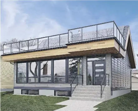  ??  ?? A Belgravia net-zero energy home, built in 2012 by Effect Home Builders, has generated surplus energy for the last three years. That surplus electricit­y is fed back into the power grid and the homeowner receives a credit.