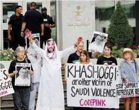  ?? LaPresse ?? Senza traccia Proteste per Jamal, sparito dentro il consolato saudita