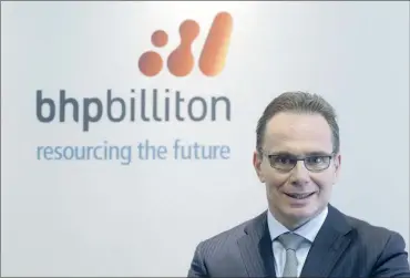  ?? PHOTO: BLOOMBERG ?? BHP Billiton’s chief executive Andrew Mackenzie says the firm is increasing exploratio­n and investment in copper and oil.