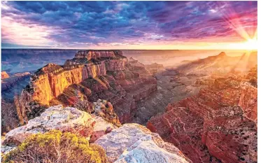  ??  ?? The stunning Grand Canyon National Park in North America, one of the great Natural Wonders of the World.