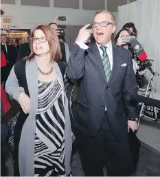  ?? BRYAN SCHLOSSER FILES ?? Brad Wall, seen in his home riding of Swift Current on election day in 2016, led the Saskatchew­an Party to three victories.