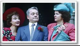  ??  ?? Sitcom star... Nicola with Davison, far left, in Ain’t Misbehavin’, Sir David Jason and Gwen Taylor in A Bit Of A Do, left, and Anton Rodgers in Up Rising