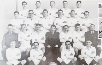  ?? ?? The 1952 New Zealand XV team that played against the New Zealand Māori. Richard Adam snr is third row back, first on right.