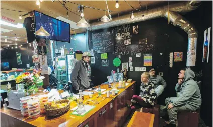  ??  ?? Terp City Canna Lounge on Douglas Street has been operating without a licence. It was denied a business licence under Victoria’s Cannabis-Related Business Bylaw, which prohibits consumptio­n of cannabis on site.