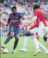  ?? FOTO: MONTILLA ?? Semedo fue lateral derecho en el Estadi