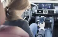  ?? FOTOLIA ?? For young female drivers involved in crashes,
distracted driving was the main reason for the mishaps, according to ICBC stats.