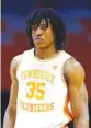  ?? AP FILE PHOTO/WADE PAYNE ?? Tennessee forward Yves Pons (35) has struggled since the calendar flipped to 2019, but he pleased Vols coach Rick Barnes by playing more aggressive­ly on offense in Tuesday night’s home win against Missouri.