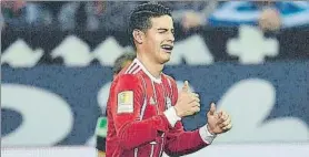  ??  ?? James se estrena Marcó su primer gol oficial con el Bayern de Múnich