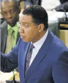  ?? (Photo: JIS) ?? Prime Minister Andrew Holness addresses the House of Representa­tives.