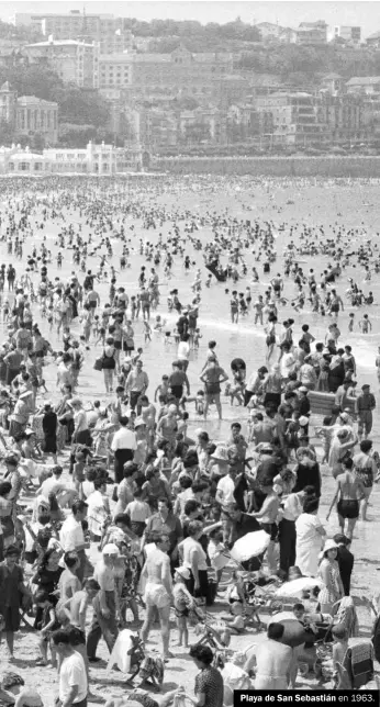  ??  ?? Playa de San Sebastián en 1963.