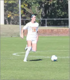  ?? SUBMITTED PHOTO — UVA ATHLETICS ?? Former Virginia defender Phoebe McClernon, a 2016 graduate of the Academy of Notre Dame in Radnor, is now playing profession­ally in Sweden.