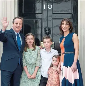  ??  ?? Bitterswee­t: The Camerons and their three children leave No 10