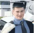  ??  ?? Jamie Henderson graduating at the Massey University school of aviation.