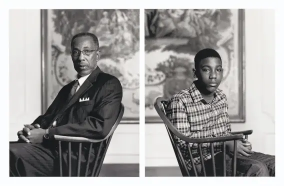  ?? Dawoud Bey photos ?? “Don Sledge and Moses Austin” is from the 2012 series “The Birmingham Project,” featuring young girls and teenage boys, the same age as those who died in 1963, paired with adults who are the age they would be had they not been killed. They are among Dawoud Bey’s most affecting portraits.