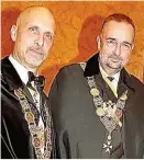  ??  ?? Festakt in Wien: Ex- Minister Fasslabend, Alt- LH Pühringer ( Bild links). Prokurator Vinzenz Stimpfl- Abele und Habsburg.