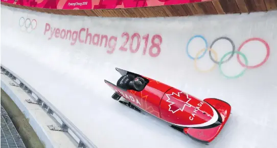  ?? JEAN LEVAC ?? If Canada reaches the podium in two-man bobsled in these Winter Games, it will be the first time since Pierre Lueders and Lascelles Brown won silver in 2006.