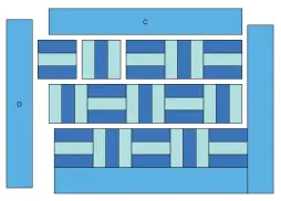  ??  ?? Woven Place Mats Assembly Diagram 19" x 13"