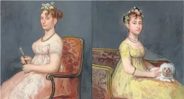  ?? ?? Leonora Antonia Valdés de Barruso y María Vicenta Barruso Valdés protagoniz­an las obras.