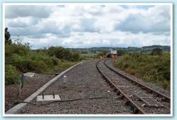  ??  ?? Looking south west towards Frodsham signal box where a concrete base has already been laid for the site of a new junction protection signal.