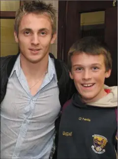  ??  ?? A young Ryan meeting one of his heroes, Kevin Doyle.