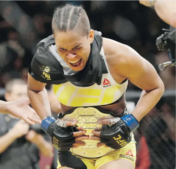  ?? — THE ASSOCIATED PRESS FILES ?? Despite holding the bantamweig­ht belt — thanks to her dismantlin­g for former titleholde­r Miesha Tate — Brazil’s Amanda Nunes has been looked upon as a secondary player in her upcoming UFC 207 bout against the returning Ronda Rousey.