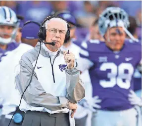  ?? SCOTT SEWELL/USA TODAY SPORTS ?? Bill Snyder will turn 79 during his upcoming 27th season on the sideline as head football coach at Kansas State.