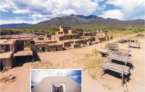  ??  ?? Taos Pueblo is home to San Geronimo Church. Taos Pueblo – “Place of Red Willows” – is a UNESCO World Heritage site.