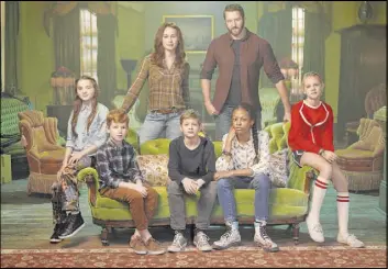  ?? Disney Channel ?? Disney Channel’s “Secrets of Sulphur Springs” stars Las Vegan Preston Oliver, third from left in front, who has also had roles in “Chicago Fire” and “This Is Us.”