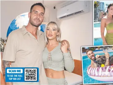  ?? ?? Tammy Hembrow with Matt Poole and (inset, top) Emily Skye and (bottom) Jackson O’Doherty.