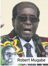  ??  ?? Robert Mugabe