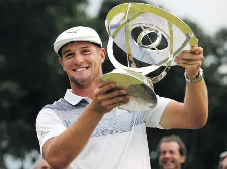  ?? MEL EVANS/THE ASSOCIATED PRESS ?? Bryson Dechambeau was a four-shot winner over Tony Finau Sunday at The Northern Trust in Paramus, N.J.