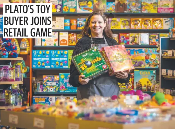  ?? Picture: Richard Jupe ?? The new owner of Plato’s shop in Salamanca, Kirsten Lynch, is looking forward to the chance to “play in a toy shop all day long”.