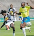  ?? | BackpagePi­x ?? MAMELODI Sundowns will hope that Peter Shalulile (right) can add to his two-goal tally in Saturday’s CAF Champions League semifinal against Esperance.