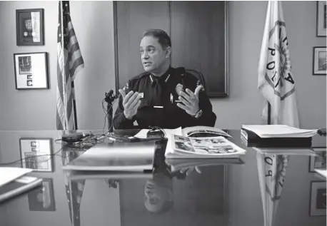  ?? Kenneth D. Lyons, Denver Post file ?? Aurora Police Chief Nick Metz is retiring at the end of this month. Councilwom­an Nicole Johnston says Metz generally has been supportive of an oversight system.