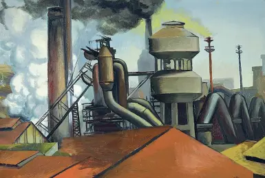  ??  ?? «La Magona di Piombino», opera di Renato Guttuso, 1950