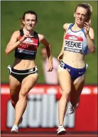  ??  ?? Jemma Reekie came second to Sarah McDonald in the 1500m