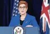  ?? ANDREW HARNIK/ASSOCIATED PRESS ?? Australian Foreign Minister Marise Payne speaks at a State Department news conference Thursday in Washington.