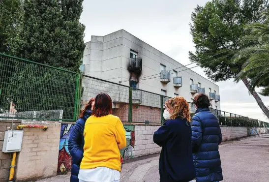  ?? EP ?? Imagen de la residencia de Moncada ayer, tras el incendio