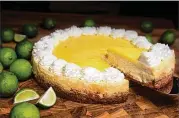  ?? CONTRIBUTE­D ?? One of Zambawango’s summer desserts features seasonal key limes in a cheesecake.