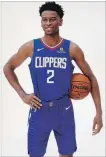  ?? DAMIAN DOVARGANES THE ASSOCIATED PRESS ?? Shai Gilgeous-Alexander was introduced as one of the newest Clippers guards on Monday.