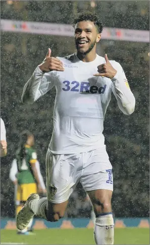  ??  ?? THUMBS UP: Leeds United head coach Marcelo Bielsa has hailed the bravery of midfielder Tyler Roberts, above, who played on despite being injured by a kick during the 2-0 defeat at Nottingham Forest on Saturday.