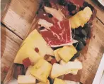  ??  ?? Meat and cheese board.