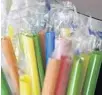  ?? JEFF CHIU/ASSOCIATED PRESS ?? The use of plastic straws by vendors at city events and venues could be banned.